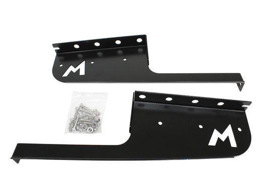 TF3012B LAND ROVER - TERRAFIRMA STAINLESS STEEL MUDFLAP BRACKETS REAR 110/130 BLACK (PAIR)