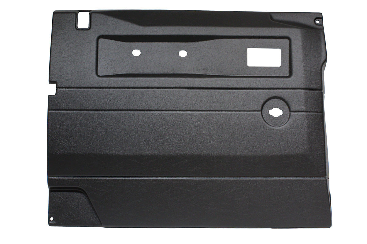 TF3264 TERRAFIRMA LAND ROVER - BLACK LH PUSH BUTTON DOOR CARD WITH MANUAL WINDOWS DEF 2007 ON