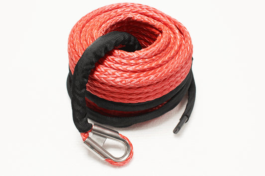 TF3324 TERRAFIRMA LAND ROVER - RED 27M X 10MM SYNTHETIC WINCH ROPE FOR TF3320 & TF3301 WINCHES