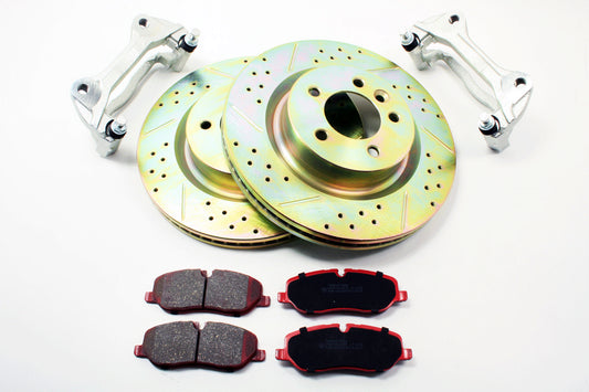 TF636 TERRAFIRMA LAND ROVER - 325mm to 345mm brake upgrade with Premium Ceramic pads & TF CDG discs D3/D4/RRS