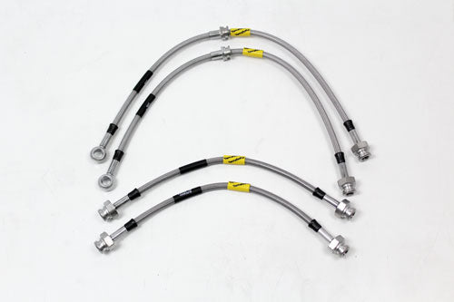 TF657GD TERRAFIRMA LAND ROVER - 4 line 2 inch extended stainless steel brake hose kit Freelander 1 97-2006
