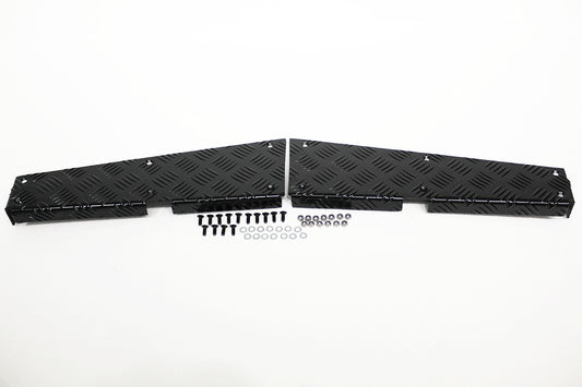 TF8205 TERRAFIRMA LAND ROVER - REAR CORNER CHEQUER PLATE KIT - BLACK - DEF 110 PRE-2007