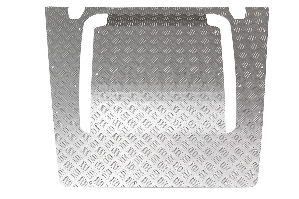 TF8210 TERRAFIRMA LAND ROVER - Silver 1 piece bonnet chequer plate for Defenders 2007 on