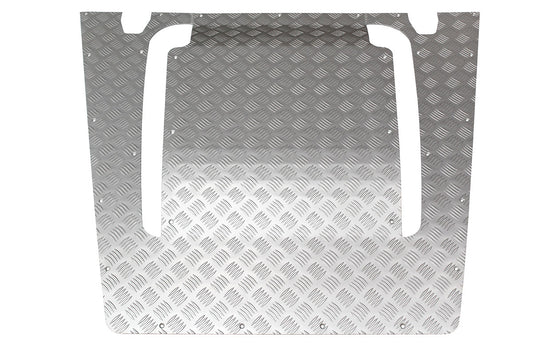 TF8210 TERRAFIRMA LAND ROVER - Silver 1 piece bonnet chequer plate for Defenders 2007 on