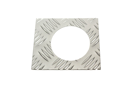 TF8212 TERRAFIRMA LAND ROVER - Silver chequer plate fuel filler surround for Defender 1998 on
