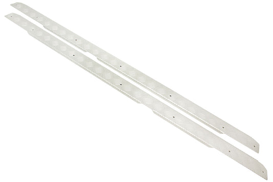 TF8221 TERRAFIRMA LAND ROVER - Silver chequer plate sills for Defender 110 SW & Double Cab