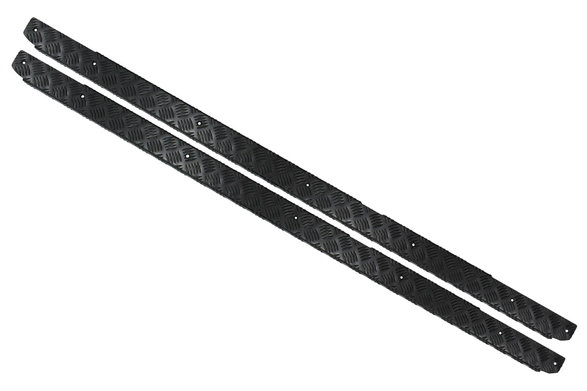 TF8222 TERRAFIRMA LAND ROVER - Silver chequer plate sills for Defender 110 SW & Double Cab
