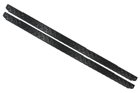 TF8222 TERRAFIRMA LAND ROVER - Silver chequer plate sills for Defender 110 SW & Double Cab