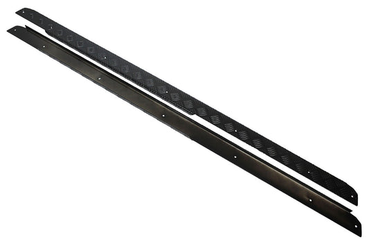TF8224 TERRAFIRMA LAND ROVER - Silver chequer plate sills for Defender 110 Hard Top