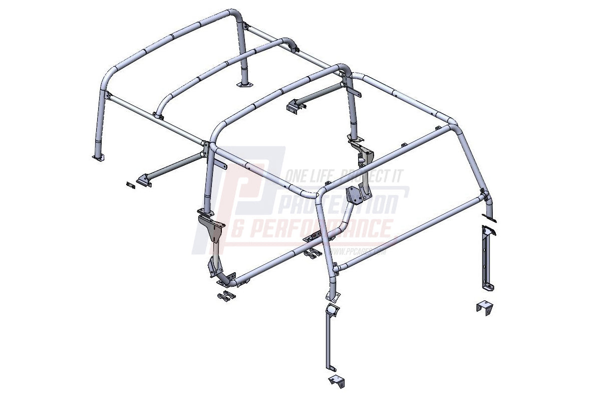 PPLR299 LAND ROVER - SOFT TOP ROLL CAGE - 8 POINT