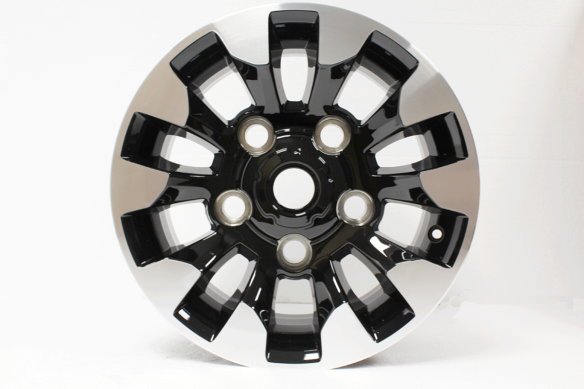 GA6634 ALLOY WHEEL16 X 7 BLACK SILVER