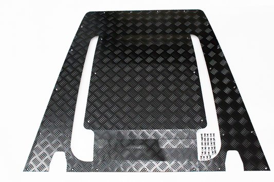 TF8211 LAND ROVER - BONNET CHEQ PLATE - BLACK - DEF 07 ON