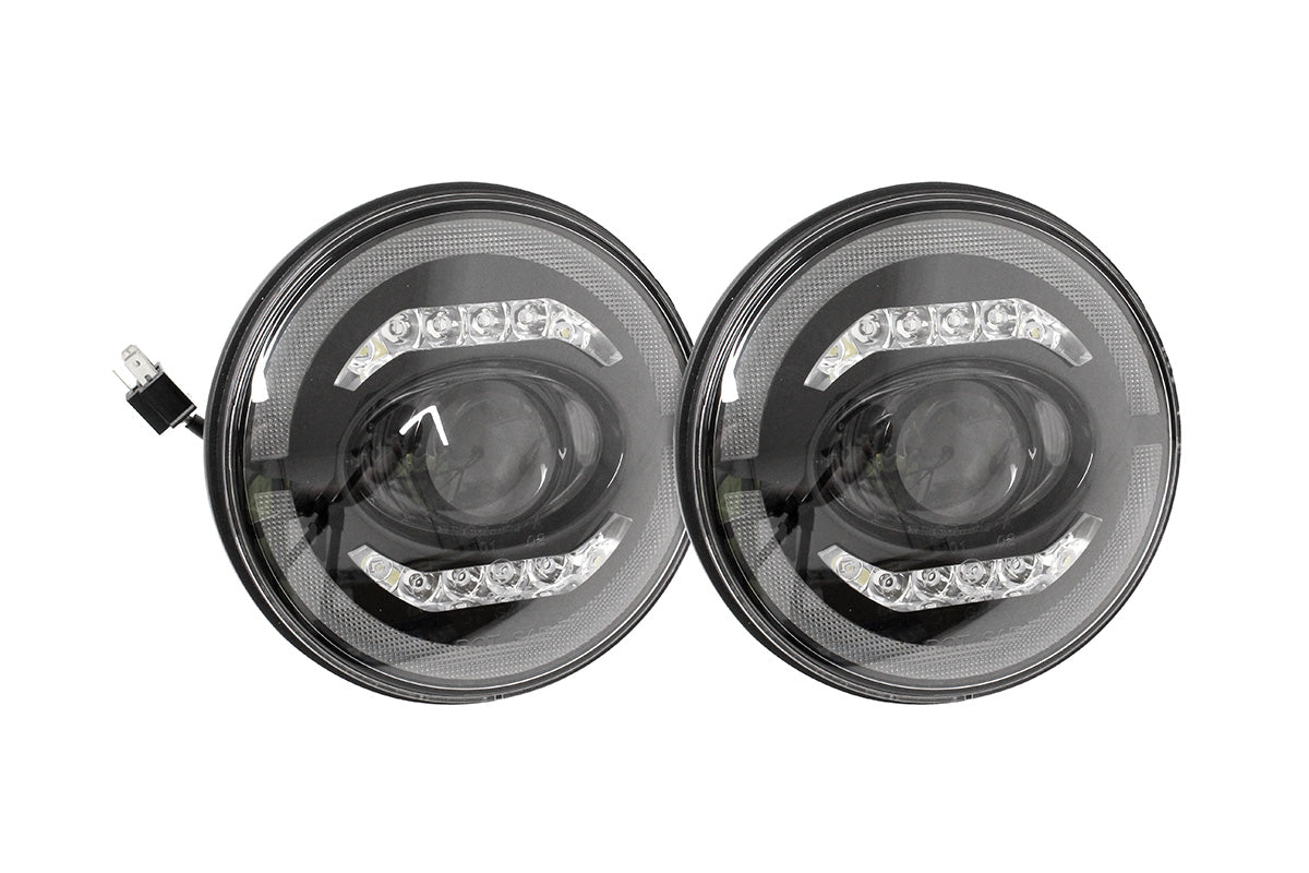 TF7111 7" LED H/LIGHT - HALO & BAR - LHD - PAIR