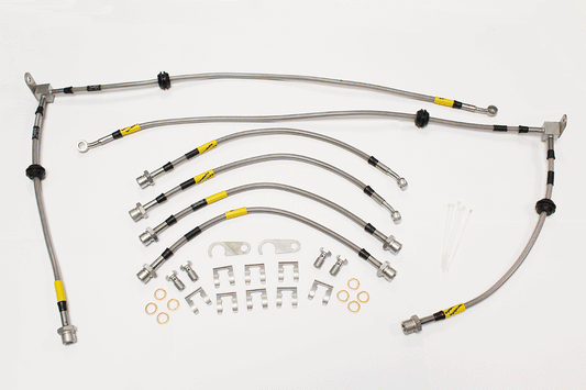 TF652GD LAND ROVER - TERRAFIRMA LAND ROVER - 2" longer Goodridge stainless steel brake hoses 6 line kit for Discovery 3