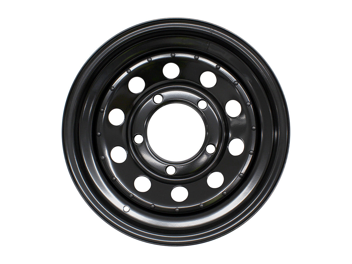 GRW006 LAND ROVER - 7x16 ET08 black modular steel wheel for DEF/D1/RRC
