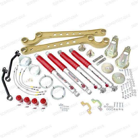 TF581 LAND ROVER - MAXI DISLOCATION KIT - +3" TRAVEL - D2 From Pressurised